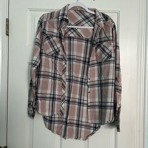 Pink and black flannel